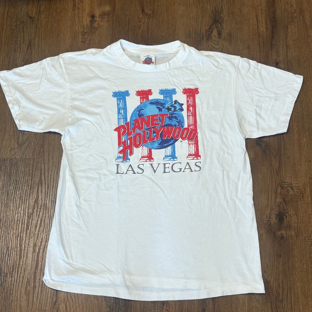 Vintage 90s Planet Hollywood Las Vegas‎ Large T-Shirt Single Stitch